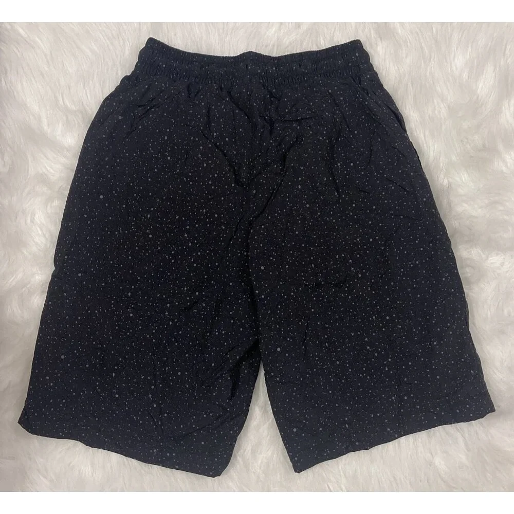 AIR JORDAN shorts swim trunks MENS small black red with gray specks‎